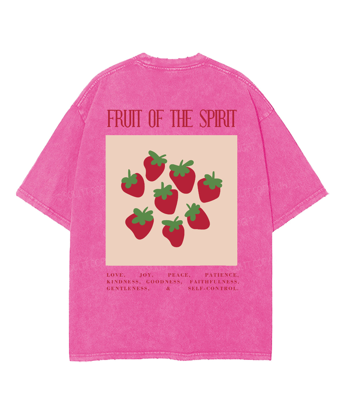 Fruit Of The Spirit Double Sided Washed Christian T-shirt