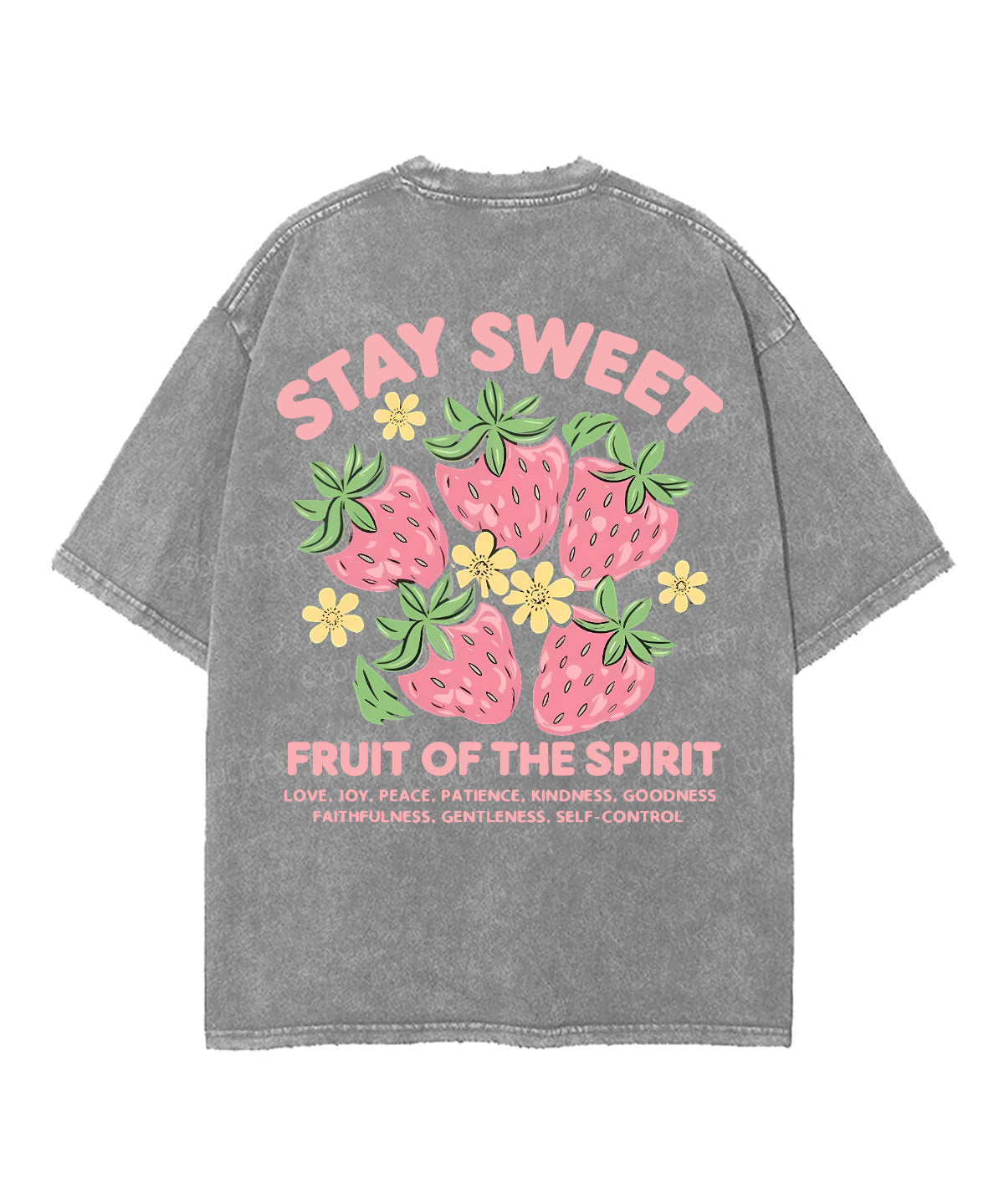 Fruit Of The Spirit Double Sided Unisex Washed Christian T-shirt