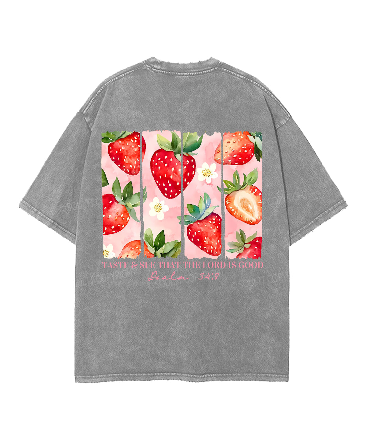 The Lord Is Good Double Sided Unisex Washed Christian T-shirt