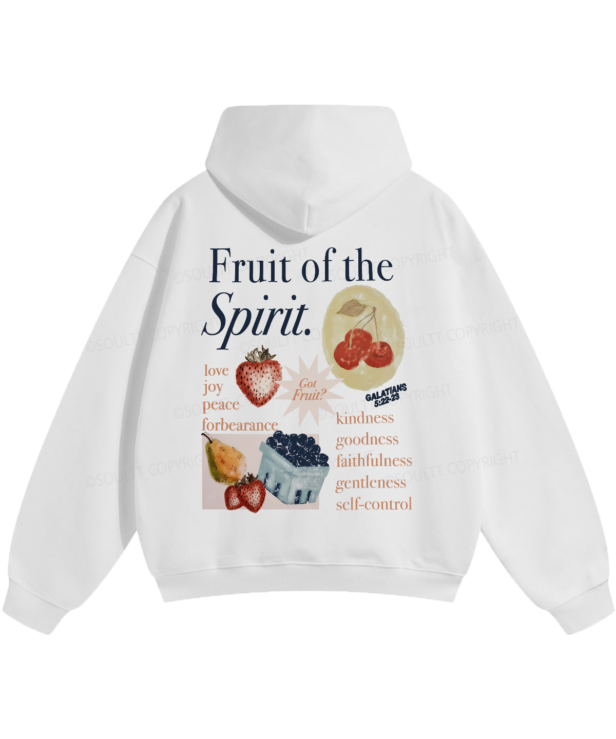 Fruit Of The Spirit Double Sided Christian Hoodie