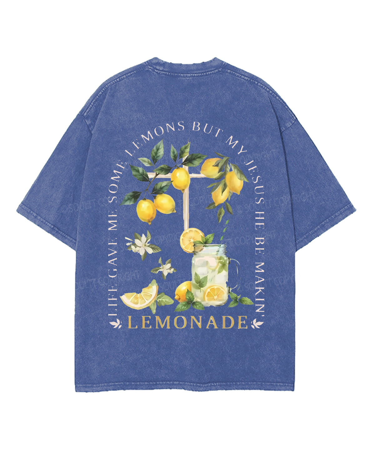 Life Gave Me Some Lemons Double Sided Unisex Washed Christian T-shirt