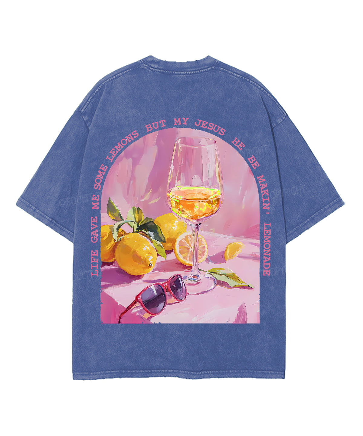 Life Gave Me Some Lemons Double Sided Unisex Washed Christian T-shirt