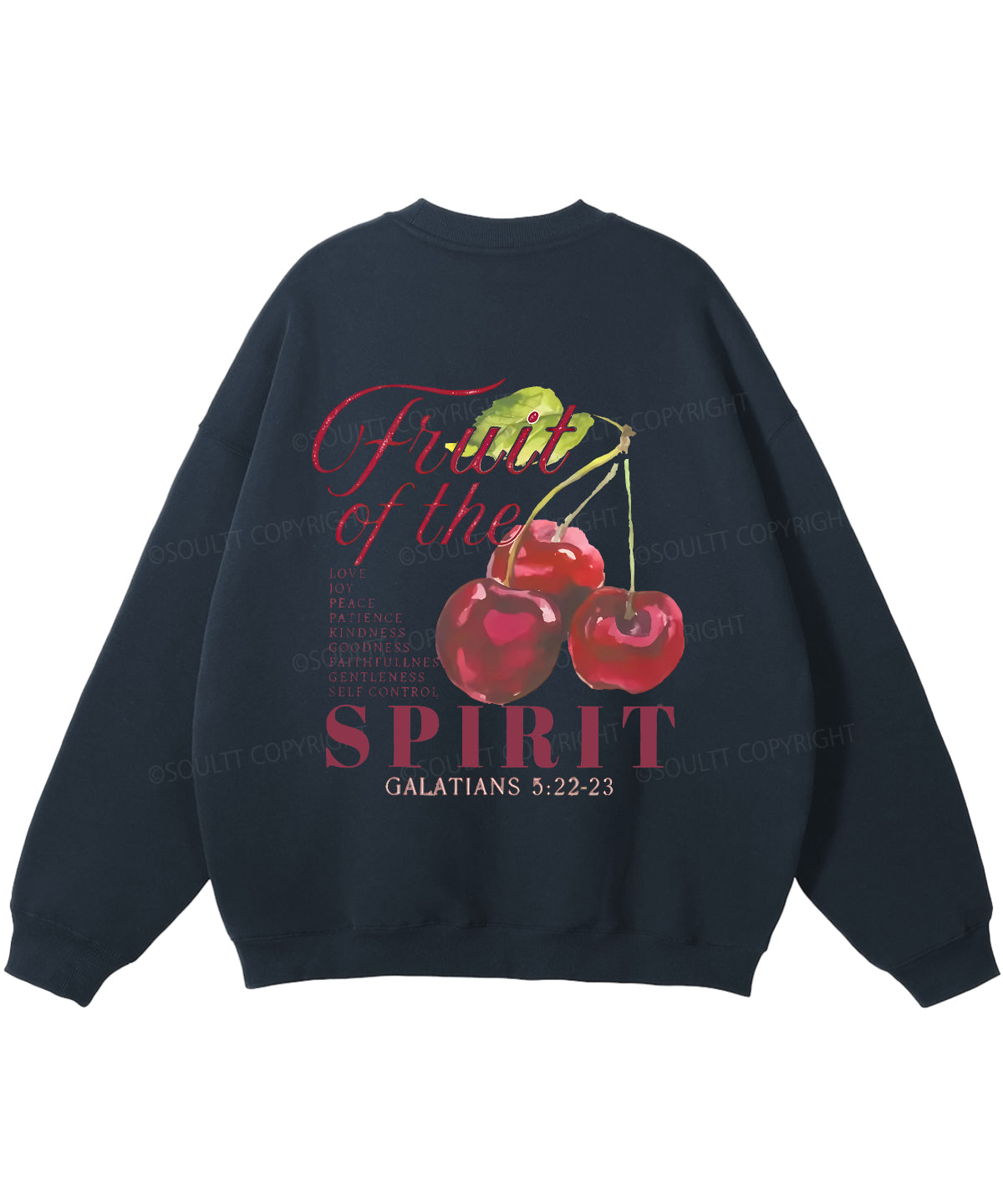 Fruit Of The Spirit Double Sided Christian Sweatshirt
