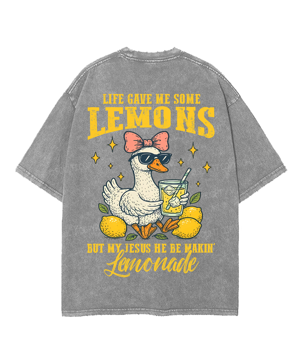 Life Gave Me Some Lemons Double Sided Unisex Washed Christian T-shirt