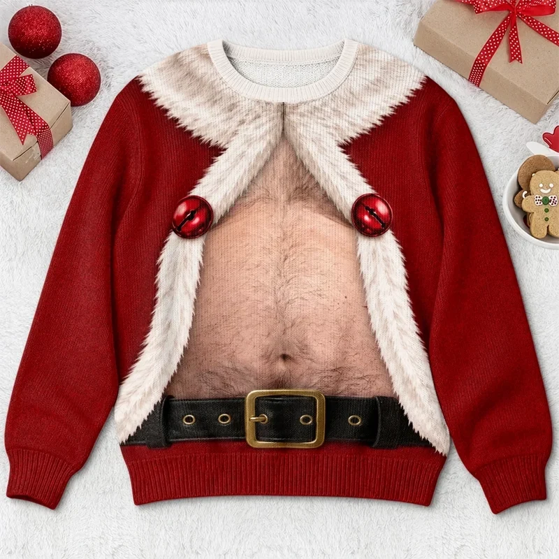 Personalized Funny Christmas Sweatshirt – Santa’s Favorite Bad Decision
