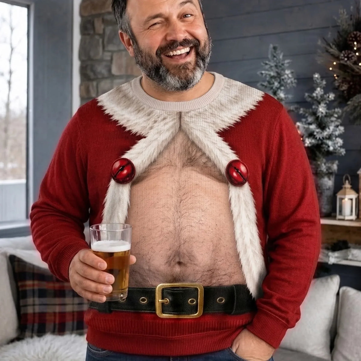 Personalized Funny Christmas Sweatshirt – Santa’s Favorite Bad Decision