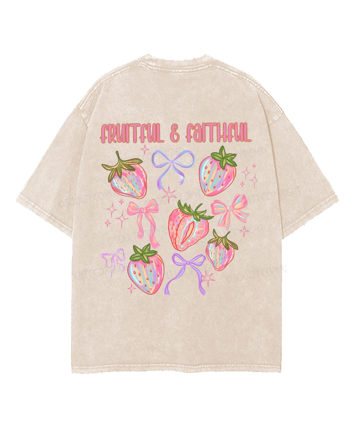 Fruit Of The Spirit Double Sided Unisex Washed Christian T-shirt