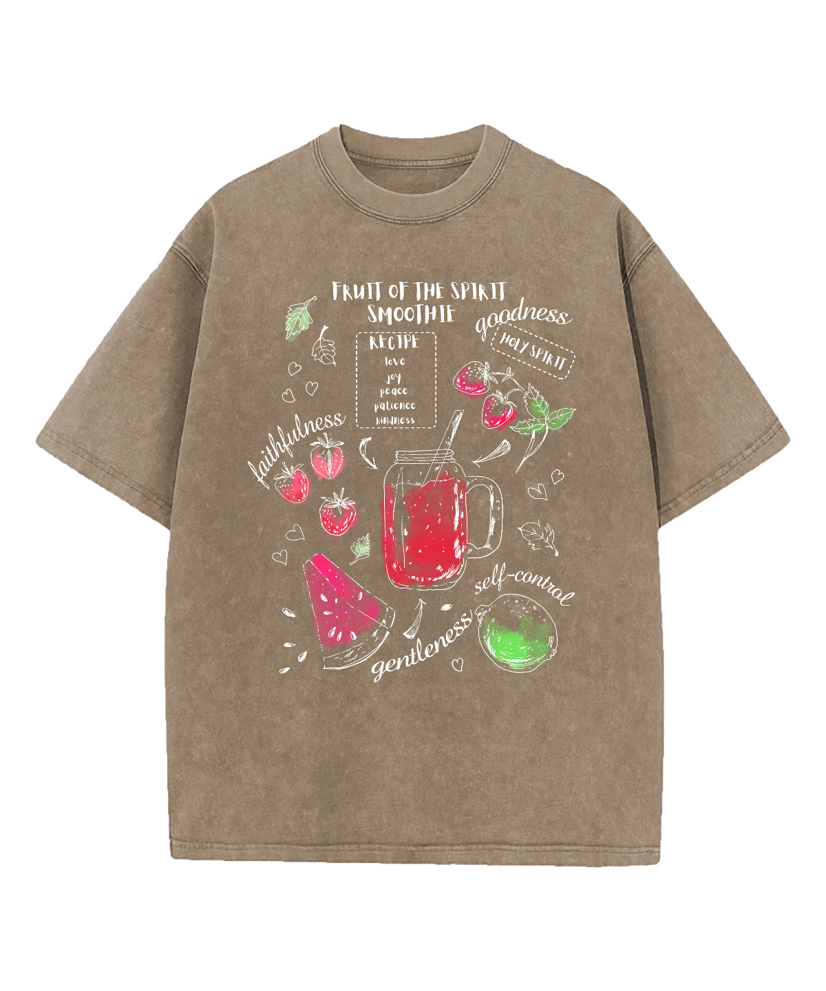 Fruit Of The Spirit Smoothie Washed Christian T-shirt