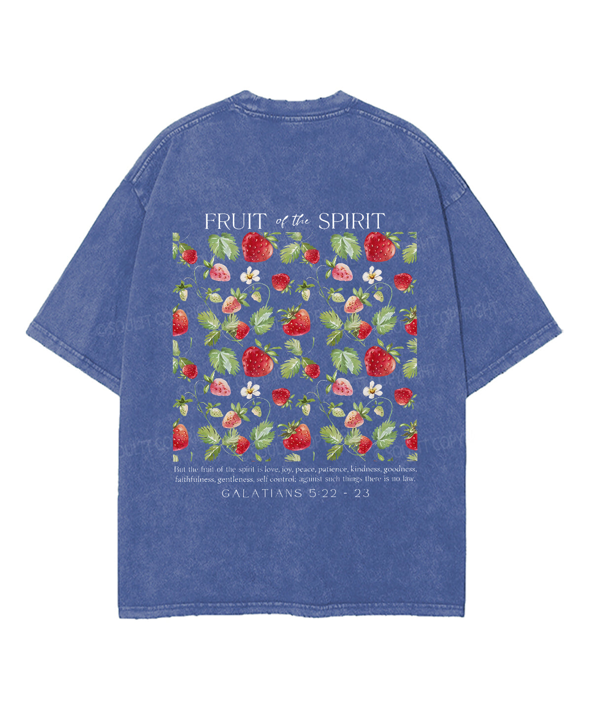 Fruit of the Spirit Double Sided Unisex Washed Christian T-shirt