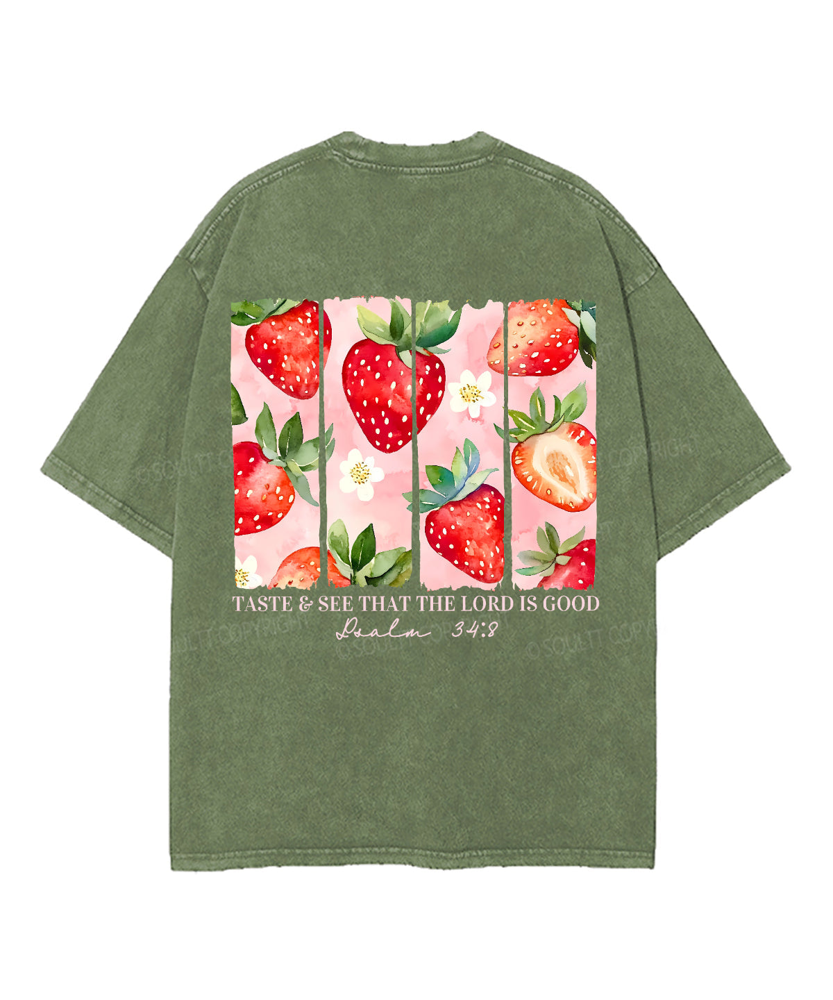 The Lord Is Good Double Sided Unisex Washed Christian T-shirt
