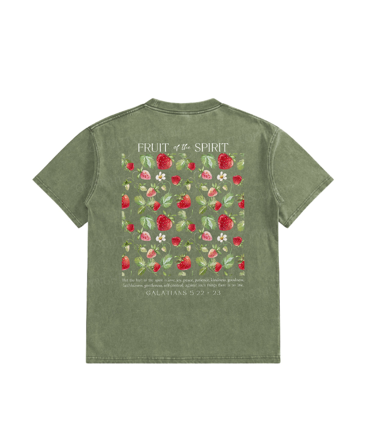 Kids Fruit of the Spirit Double Sided Washed Christian T-shirt