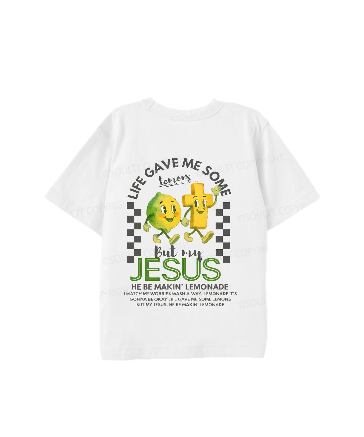 Kids Life Gave Me Some Lemons Double Sided Cotton Christian T-shirt