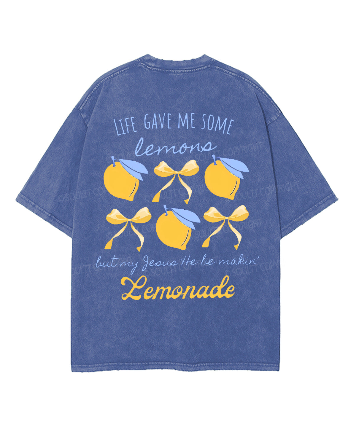 Life Gave Me Some Lemons Double Sided Unisex Washed Christian T-shirt