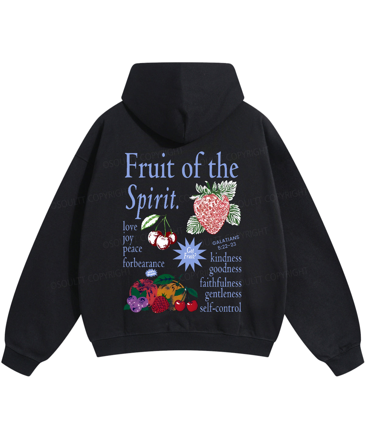 Fruit Of The Spirit Double Sided Christian Hoodie
