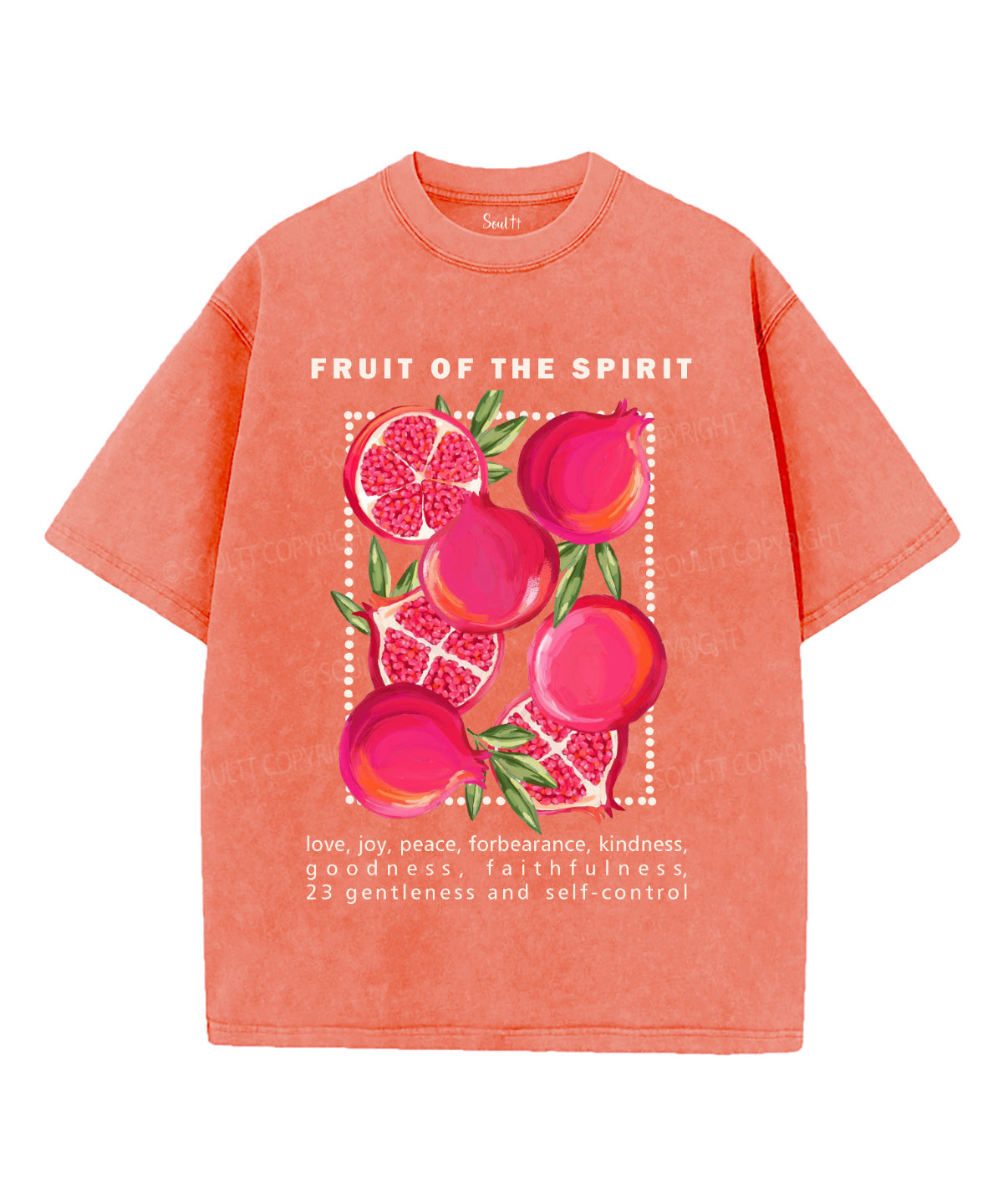 Fruit Of The Spirit Washed Christian T-shirt