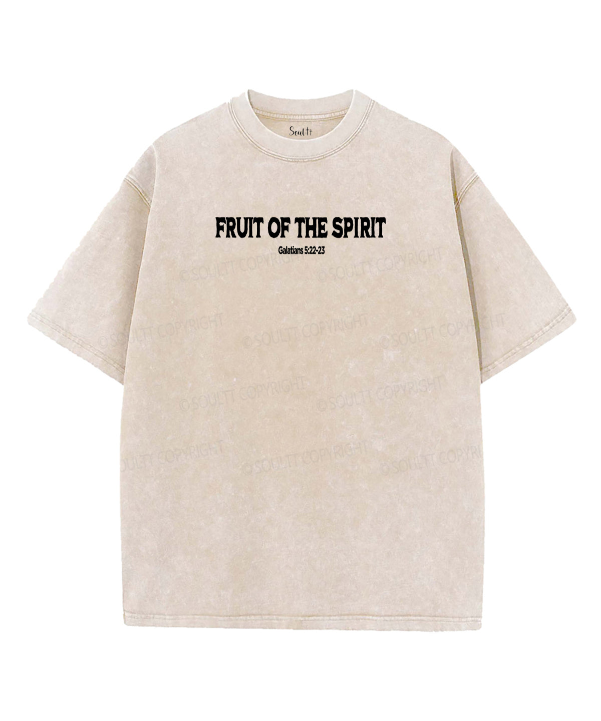Fruit Of The Spirit Double Sided Unisex Washed Christian T-shirt