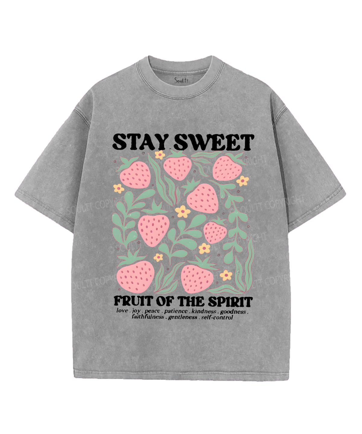 Fruit of the Spirit Unisex Washed Christian T-shirt