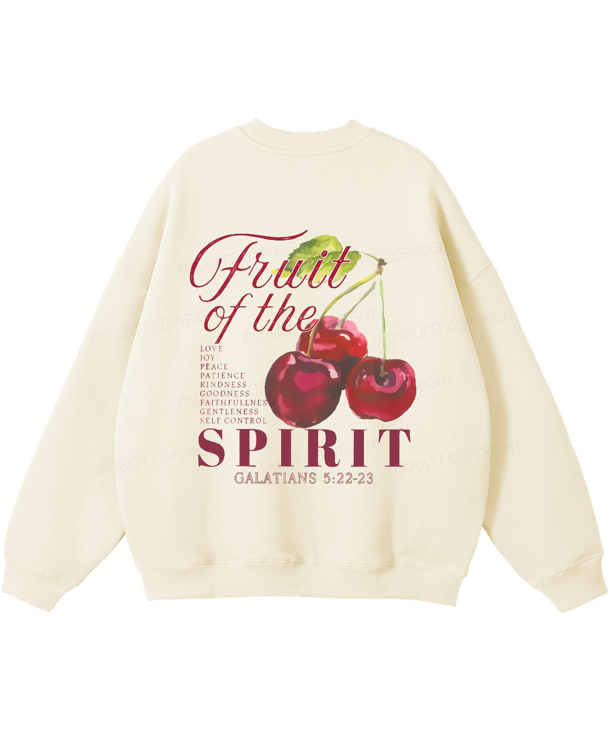 Fruit Of The Spirit Double Sided Christian Sweatshirt