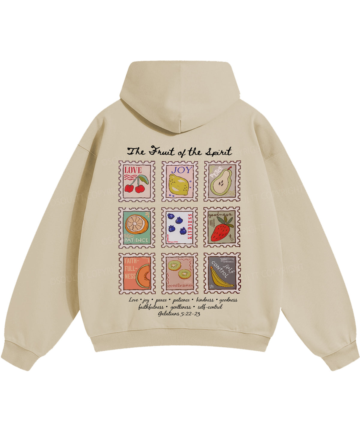 Fruit Of The Spirit Double Sided Christian Hoodie