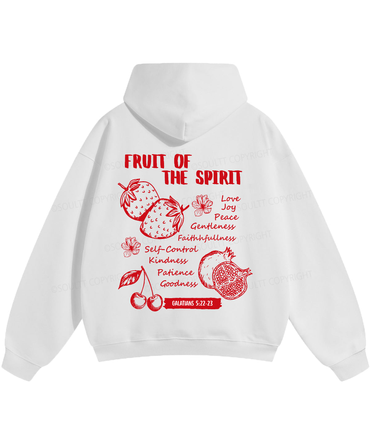 Fruit Of The Spirit Double Sided Christian Hoodie