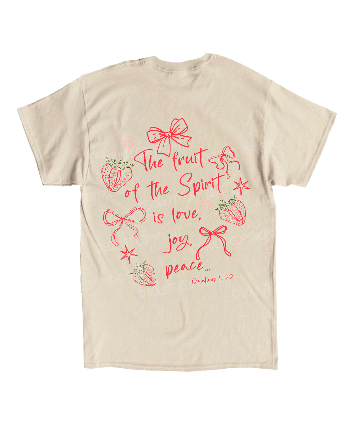 Fruit Of The Spirit Double Sided Unisex Cotton Christian T-Shirt