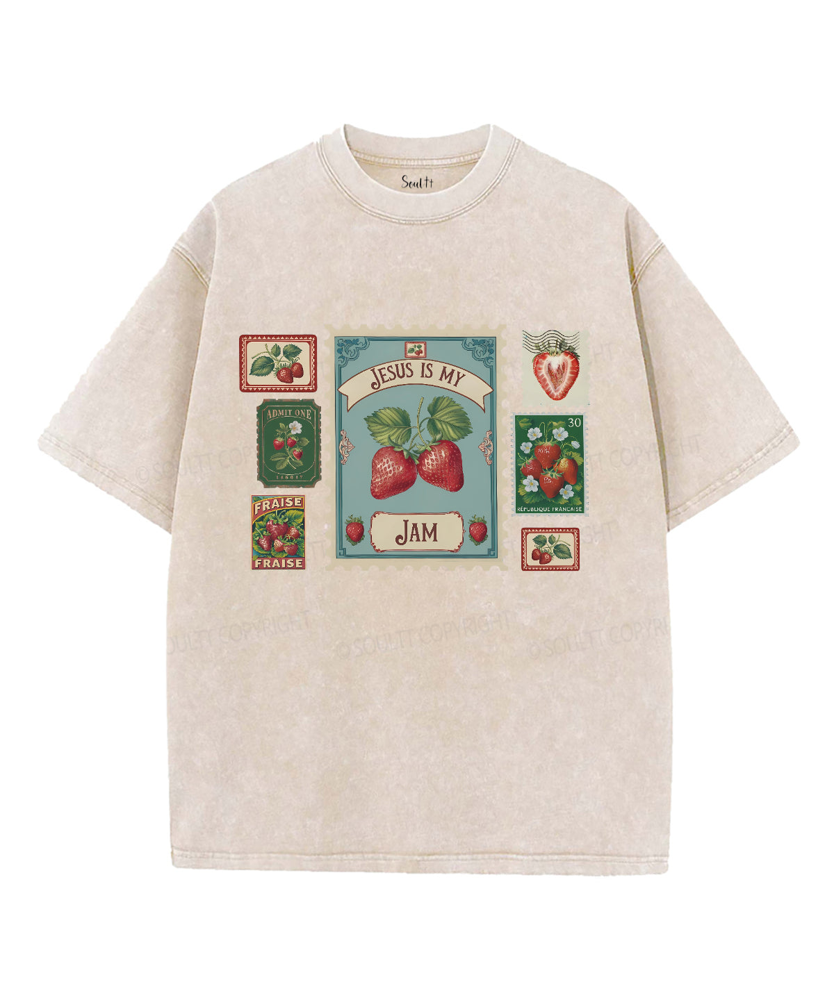 Jesus Is My Jam Unisex Washed Christian T-shirt