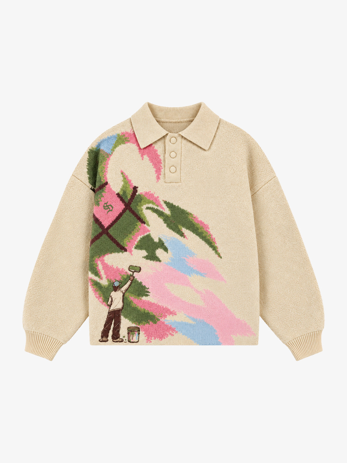 Jacquard Polo Sweater