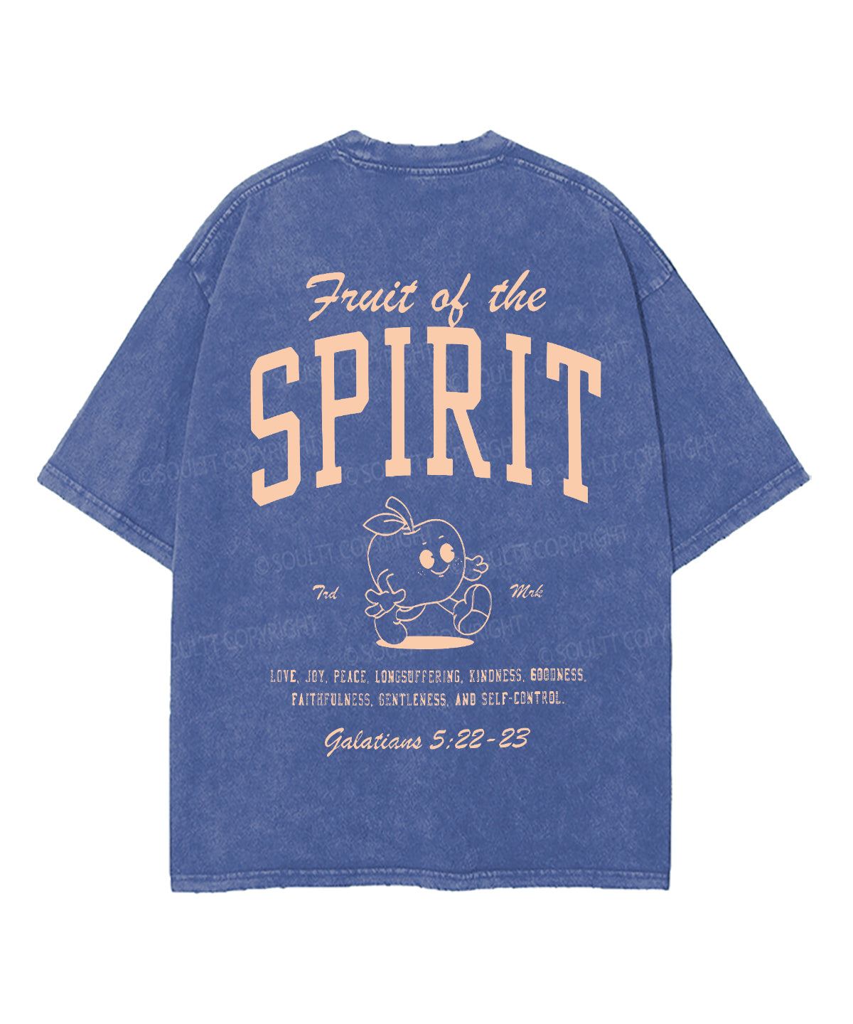 Fruit Of The Spirit Double Sided Unisex Washed Christian T-shirt