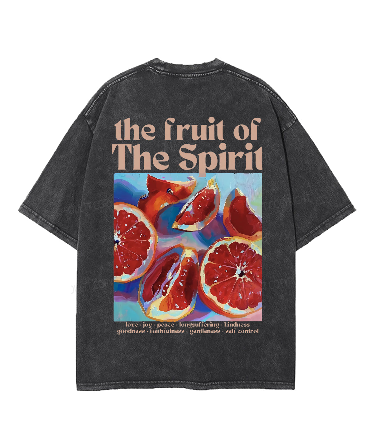 The Fruit Of The Spirit Double Sided Unisex Washed Christian T-shirt