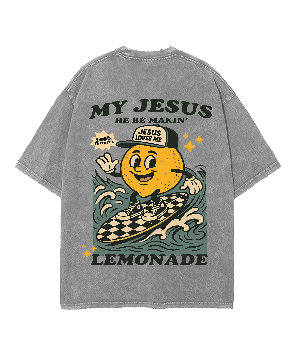 Life Gave Me Some Lemons Double Sided Unisex Washed Christian T-shirt