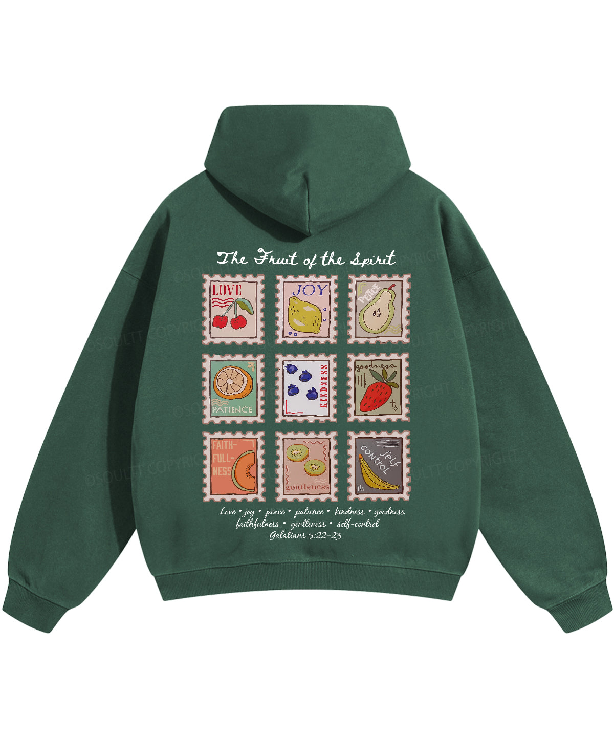 Fruit Of The Spirit Double Sided Christian Hoodie
