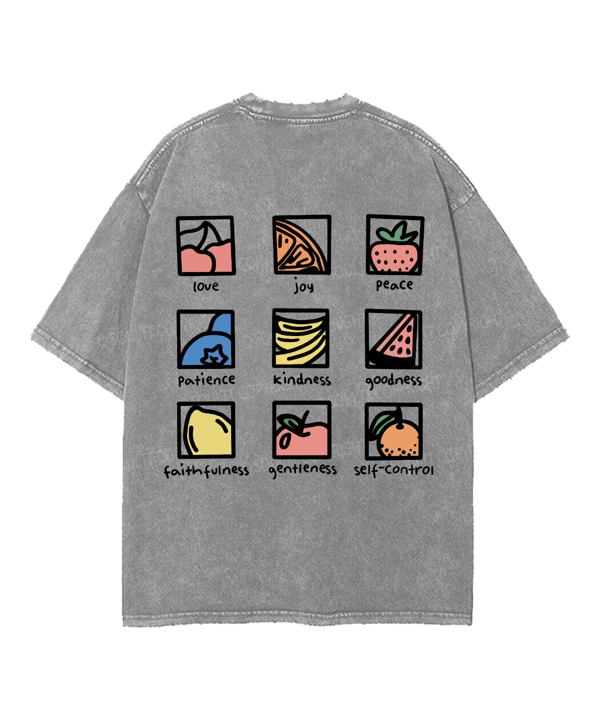 Fruit Of The Spirit Double Sided Washed Christian T-shirt