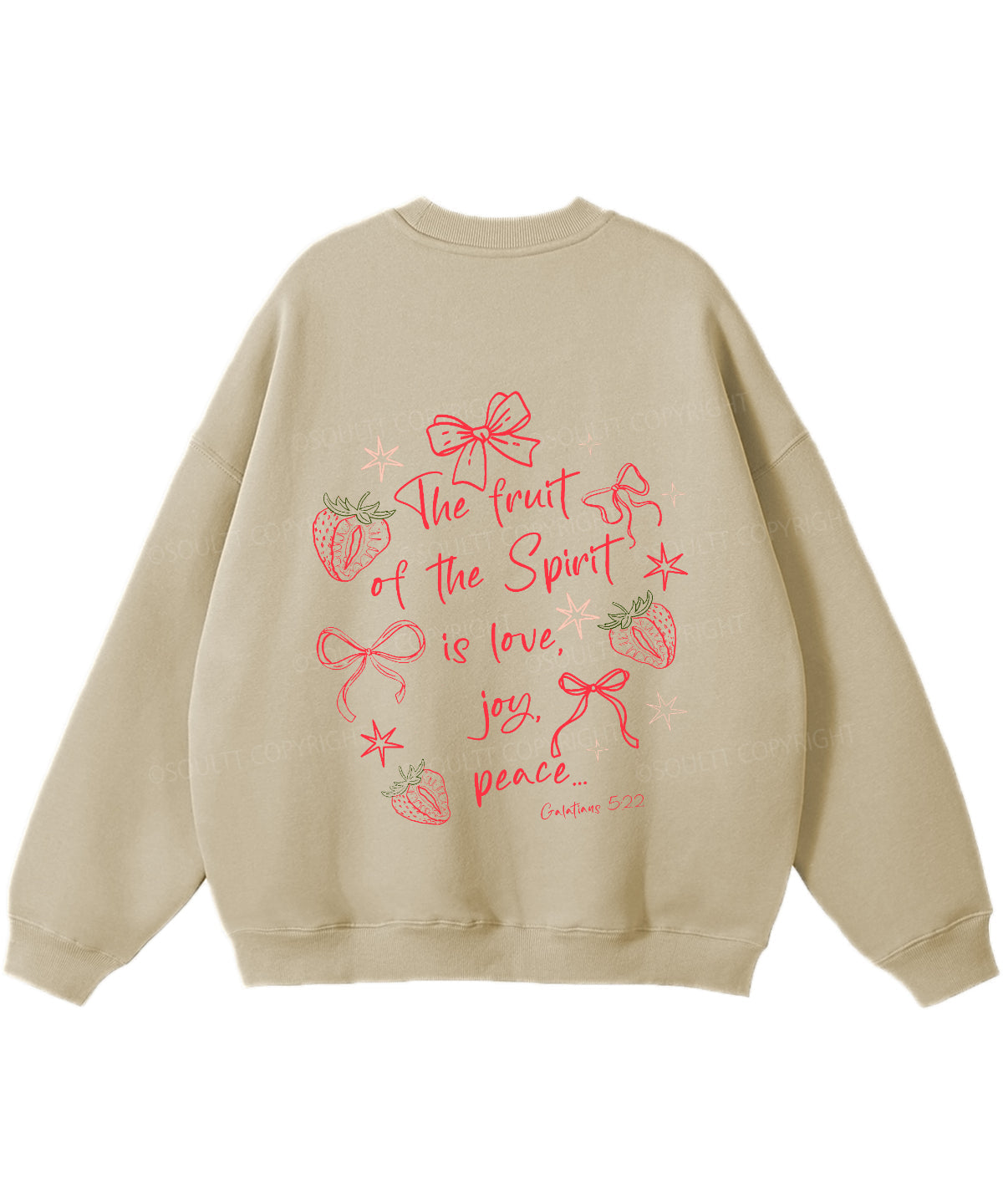 Fruit Of The Spirit Double Sided Christian Sweatshirt
