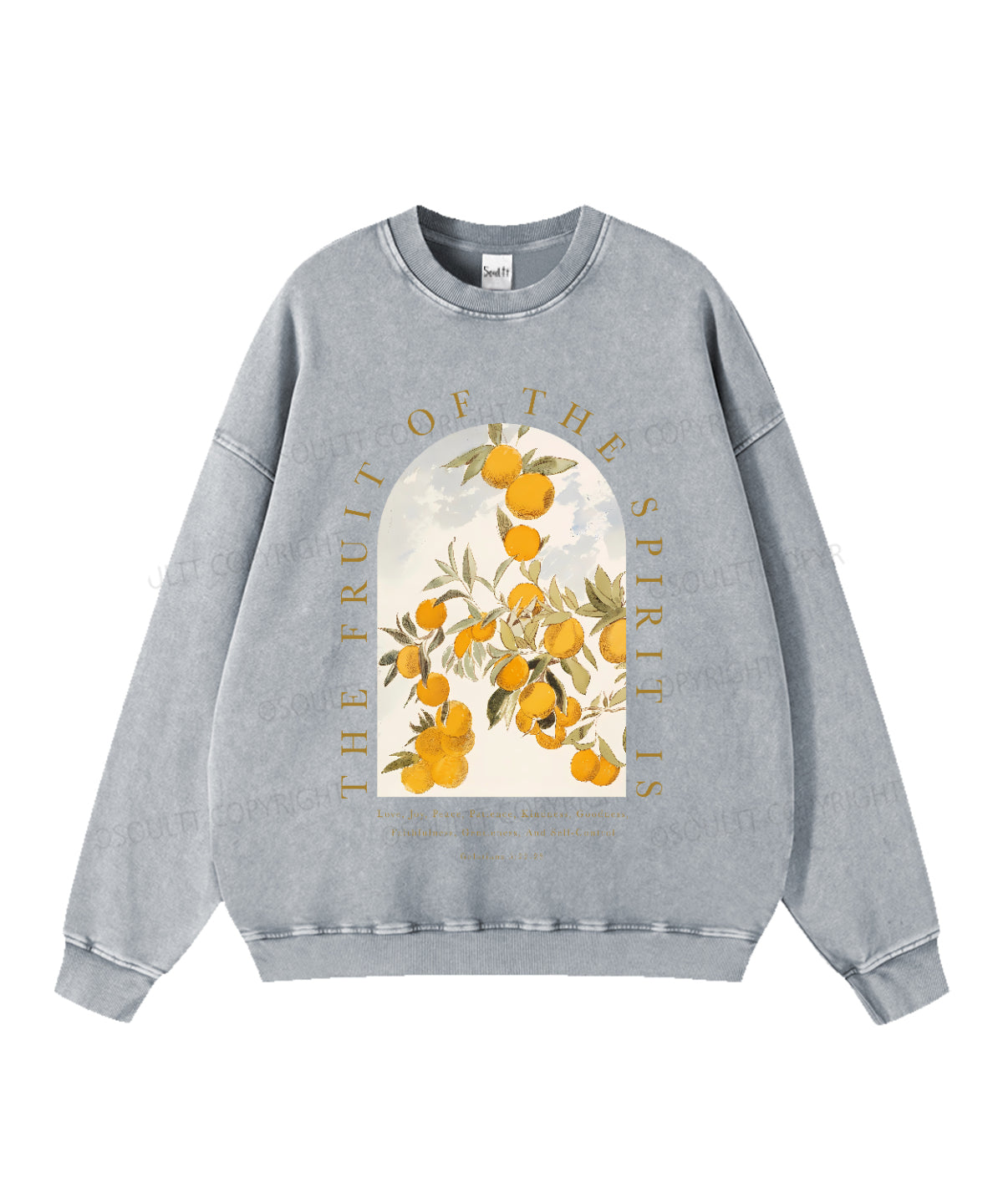 The Fruit Of The Spirit Washed Christian Sweatshirt
