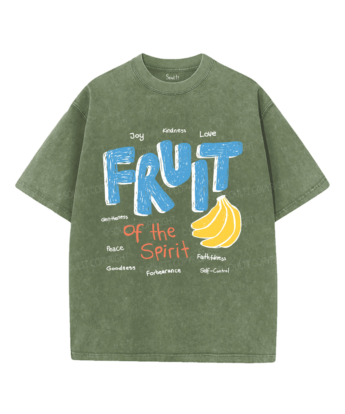 Fruit Of The Spirit Unisex Washed Christian T-shirt