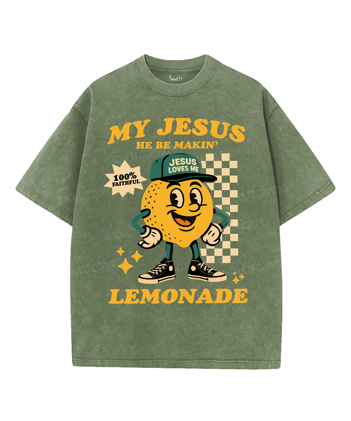 Life Gave Me Some Lemons Unisex Washed Christian T-shirt