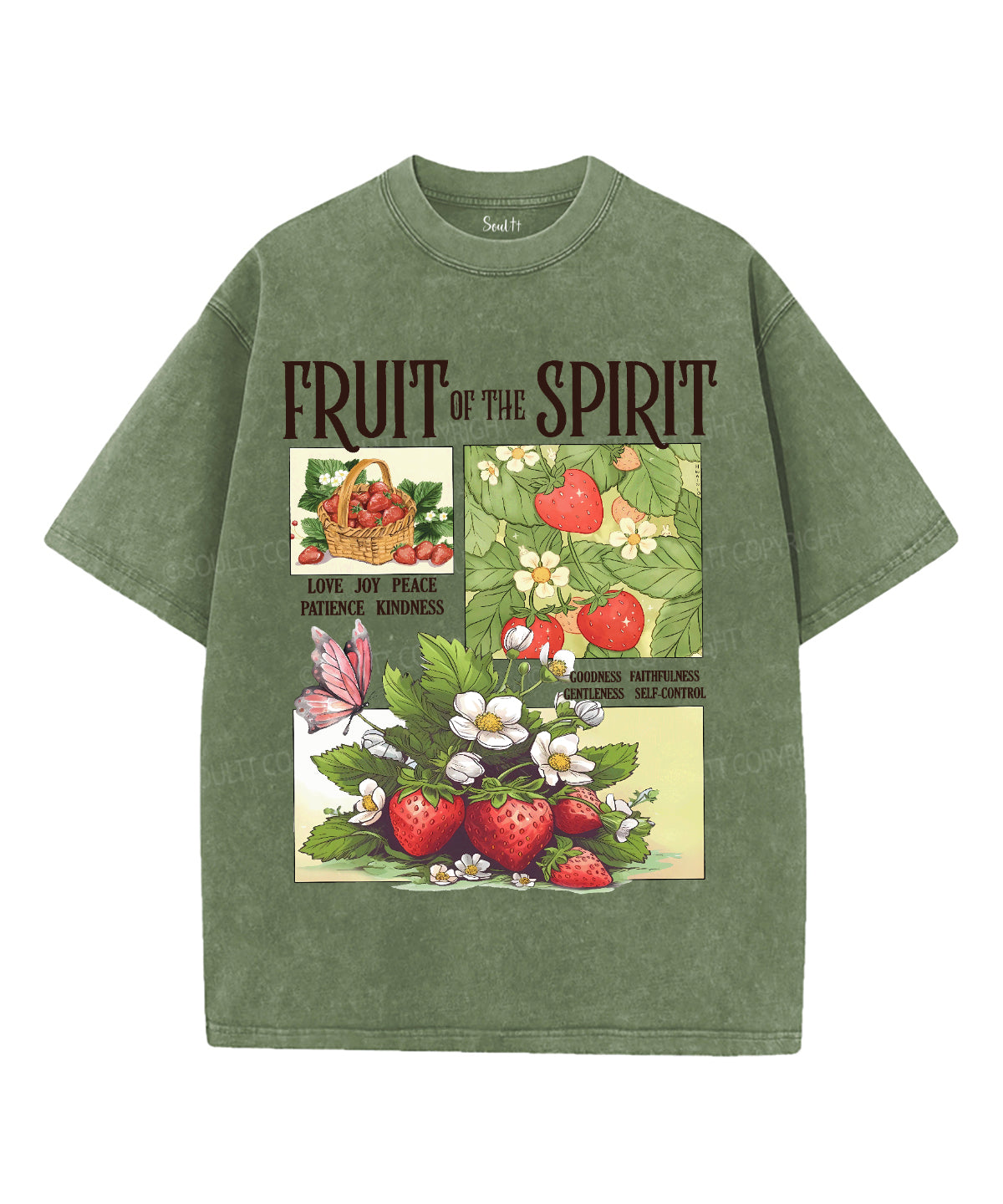 Fruit Of The Spirit Unisex Washed Christian T-shirt