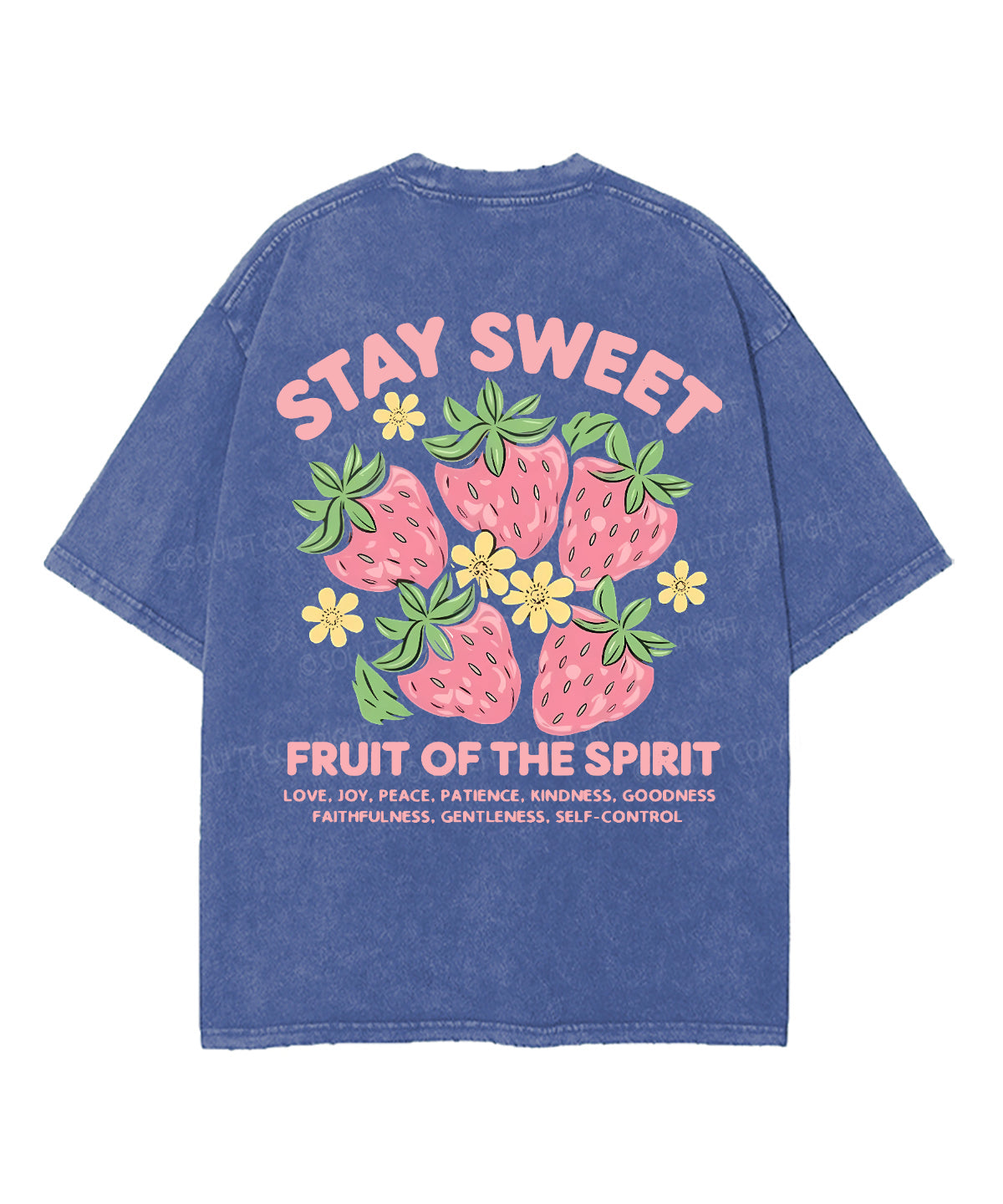 Fruit Of The Spirit Double Sided Unisex Washed Christian T-shirt