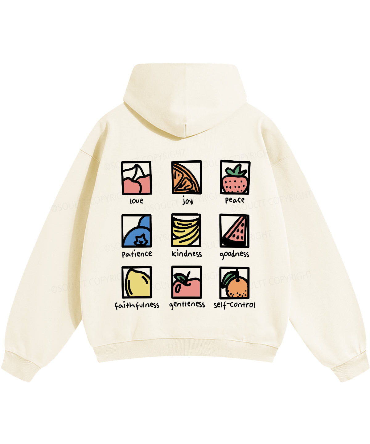 Fruit Of The Spirit Double Sided Christian Hoodie