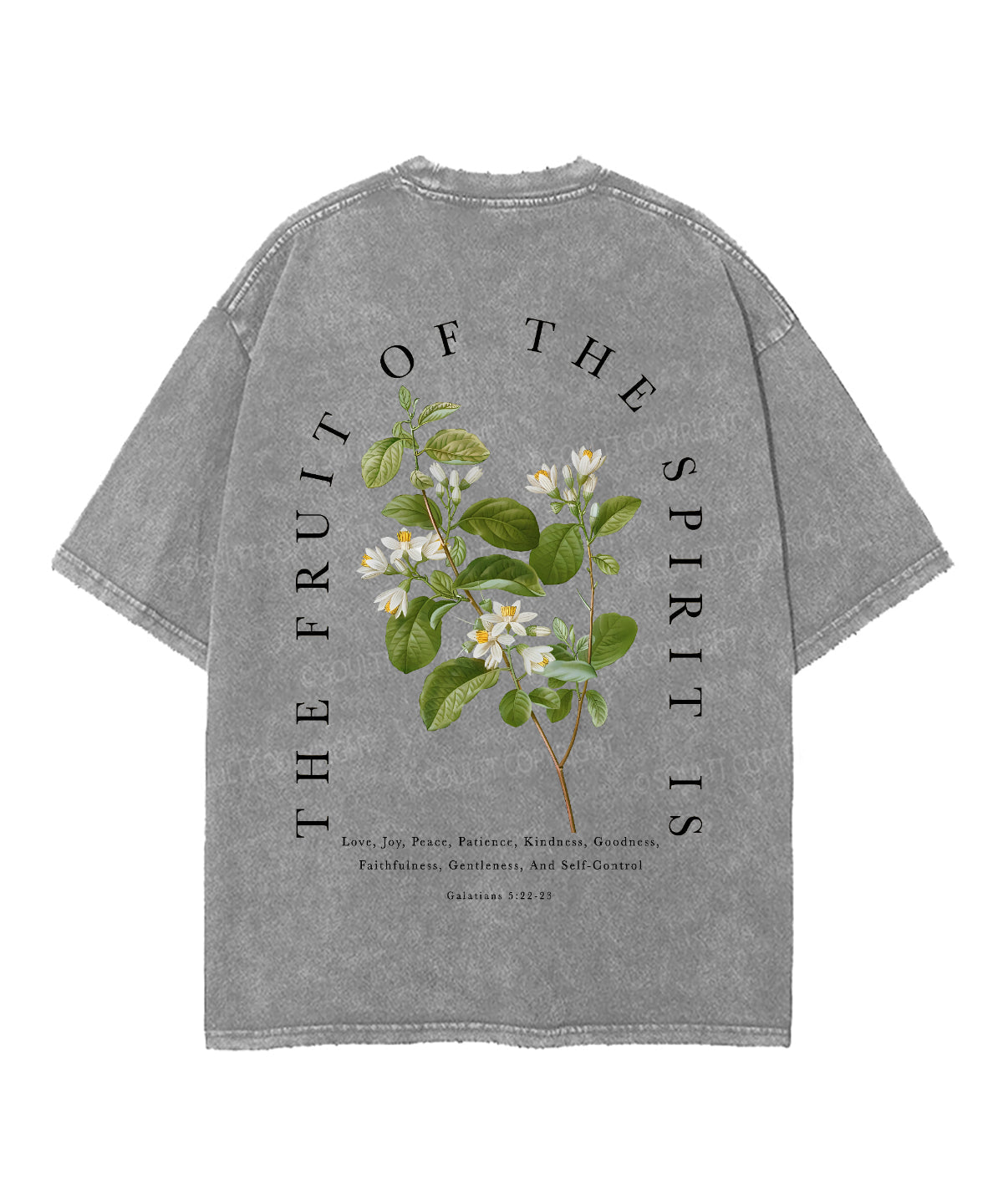Fruit Of The Spirit Double Sided Unisex Washed Christian T-shirt