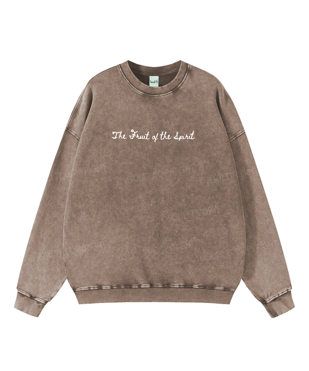 Fruit Of The Spirit Double Sided Washed Christian Sweatshirt