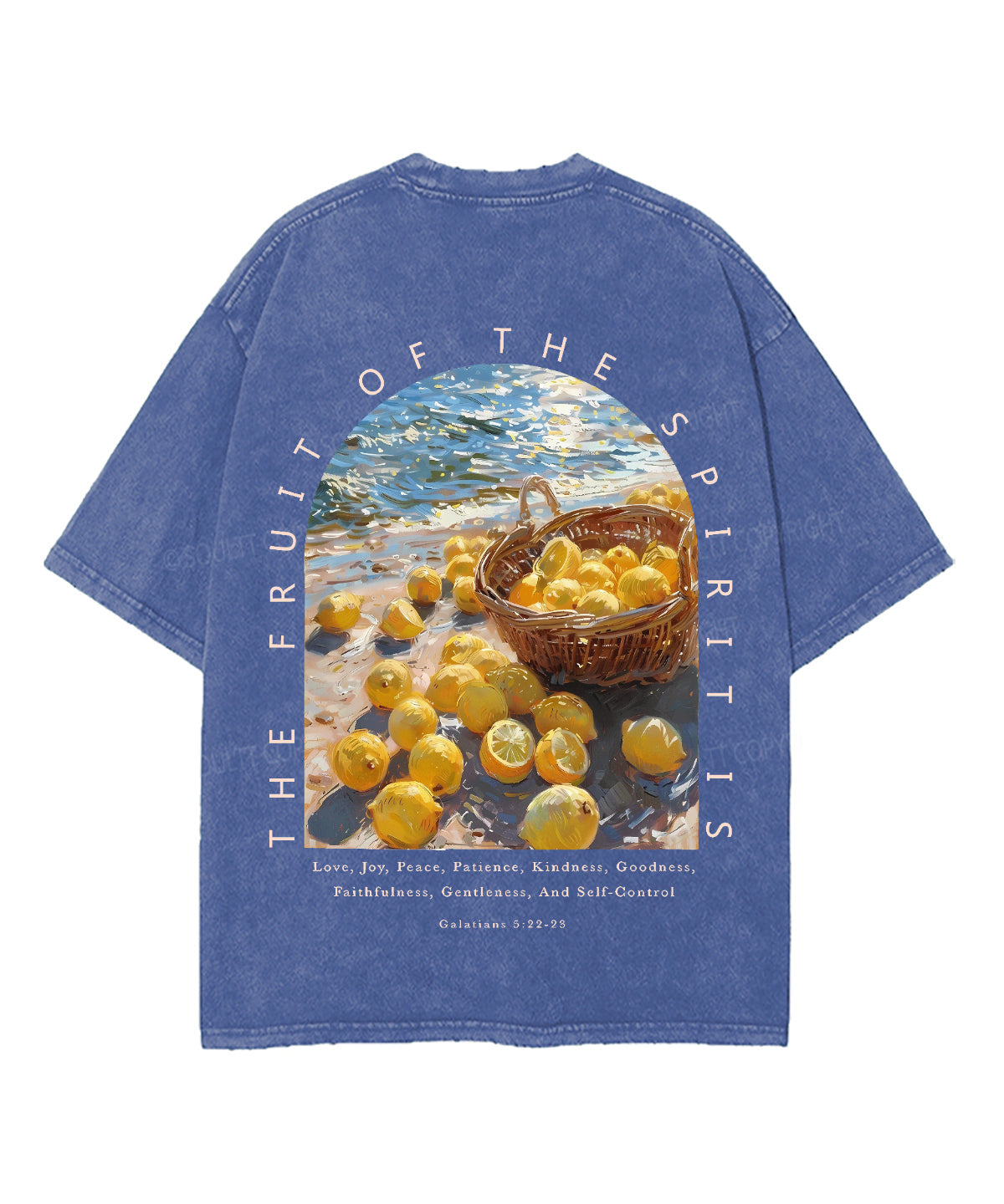 Fruit Of The Spirit Double Sided Unisex Washed Christian T-shirt