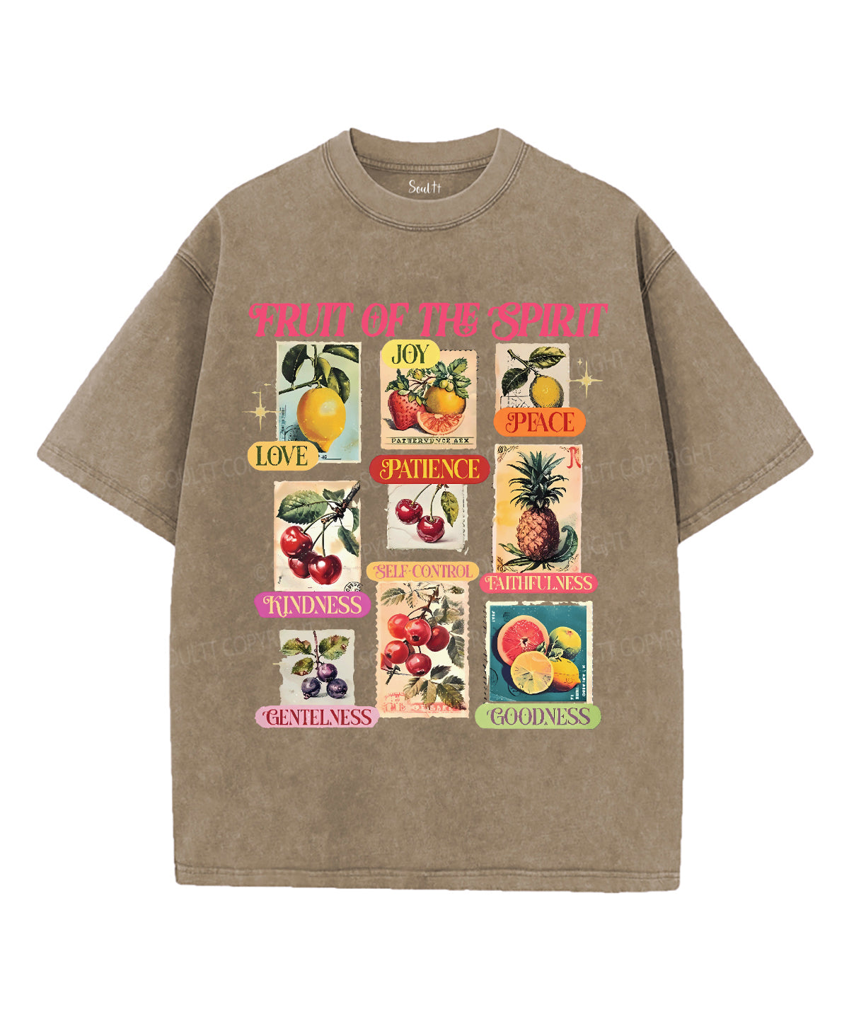 Fruit Of The Spirit Unisex Washed Christian T-shirt