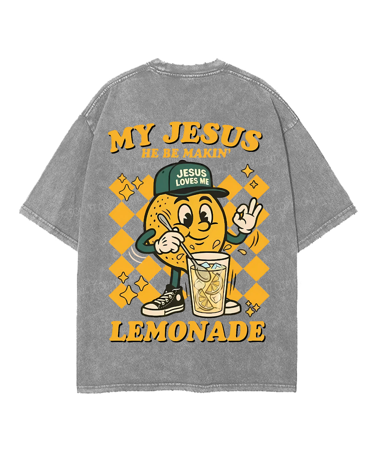 Life Gave Me Some Lemons Double Sided Unisex Washed Christian T-shirt