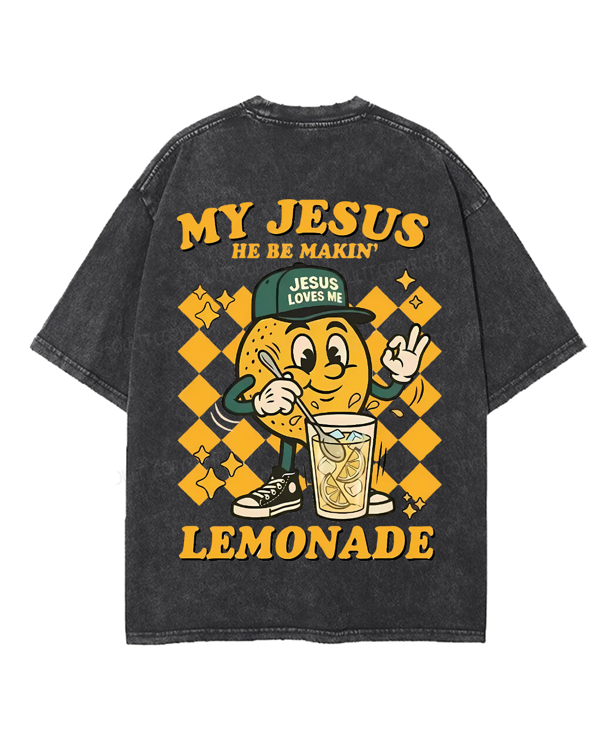 Life Gave Me Some Lemons Double Sided Unisex Washed Christian T-shirt