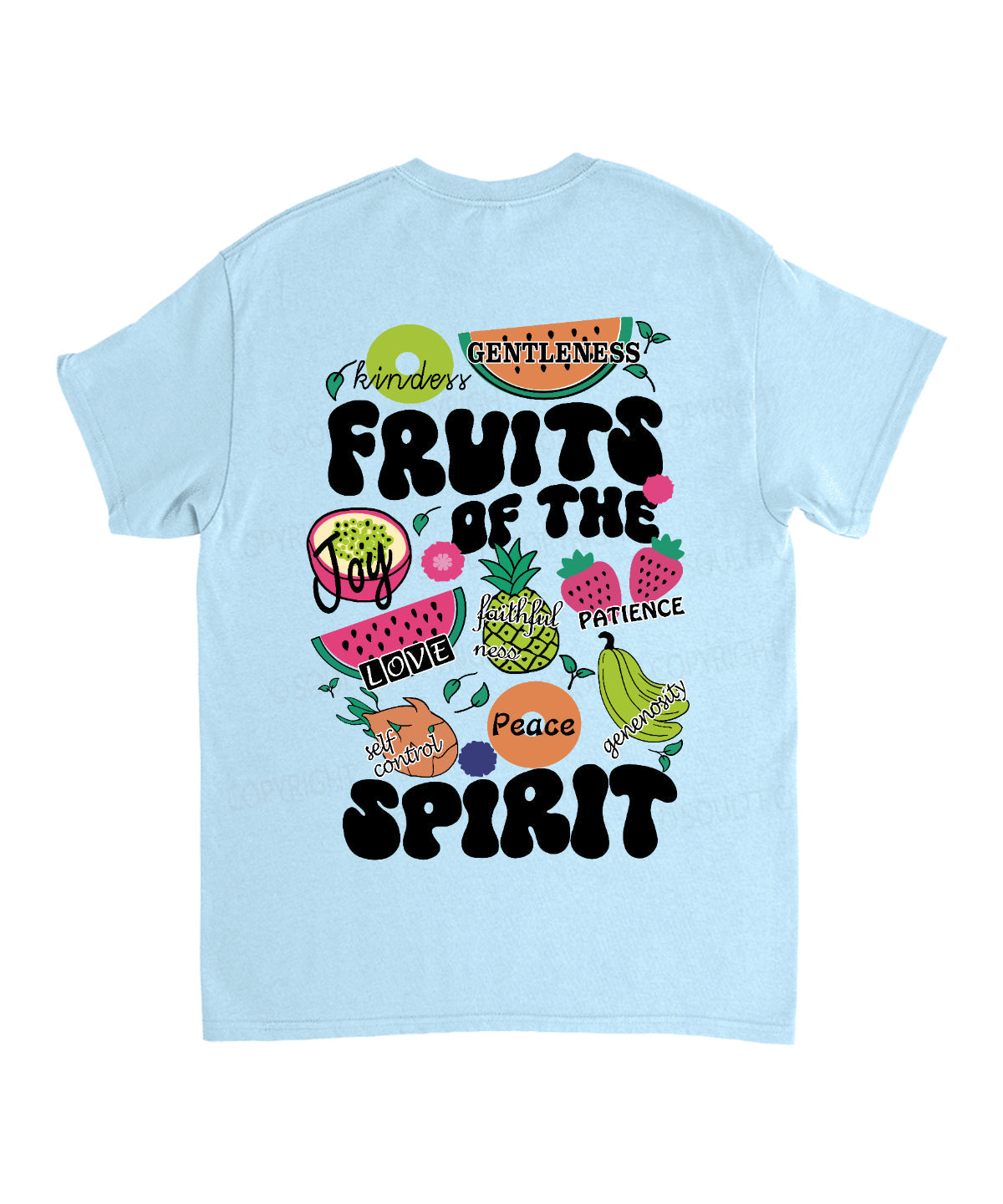 Fruits of the Spirit Double Sided Unisex Cotton Christian T-Shirt