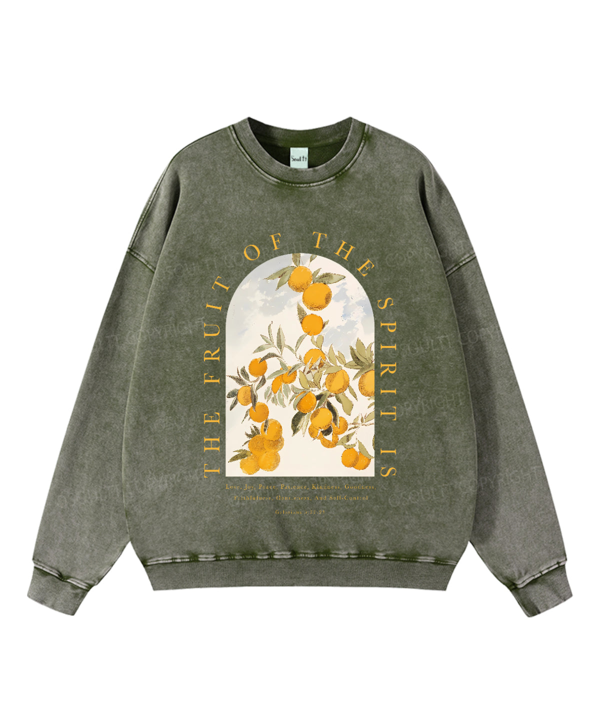 The Fruit Of The Spirit Washed Christian Sweatshirt