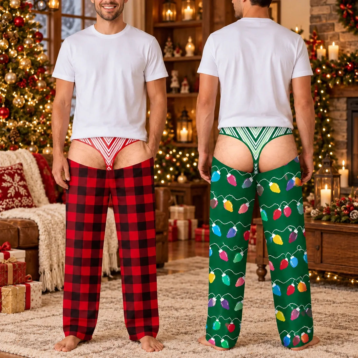 Personalized Funny Men Underwear, Gift Christmas Pajama Pants For Men - Personalized Lounge Pants