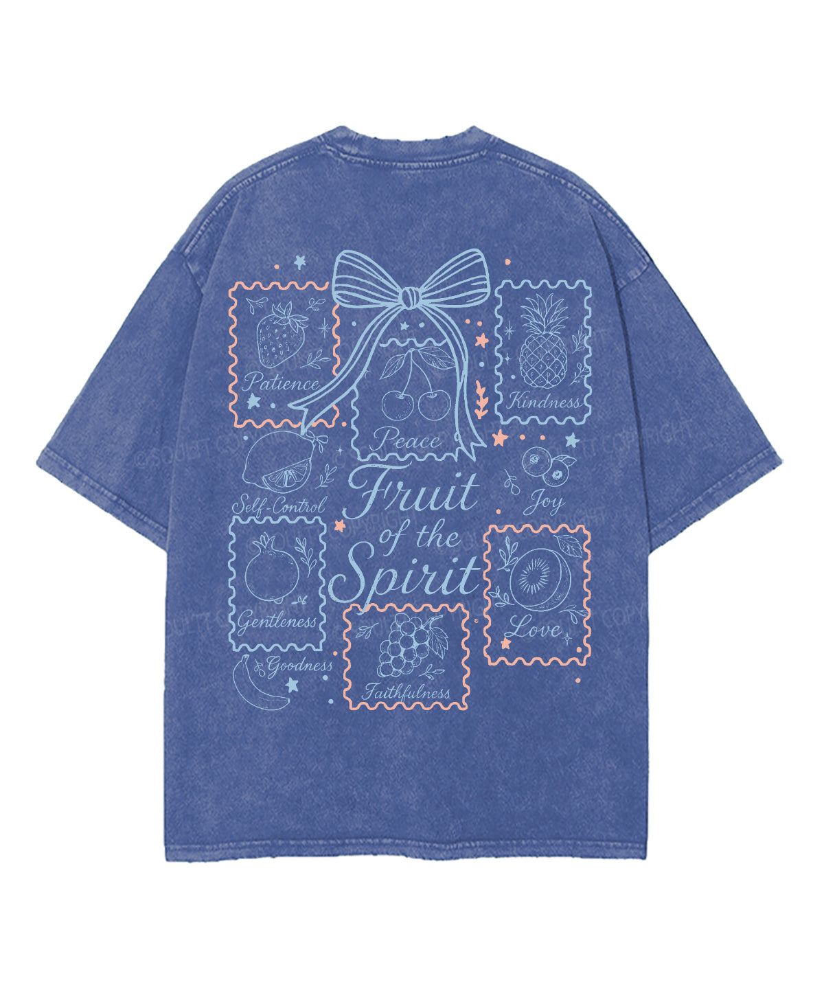 Fruit Of The Spirit Double Sided Unisex Washed Christian T-shirt