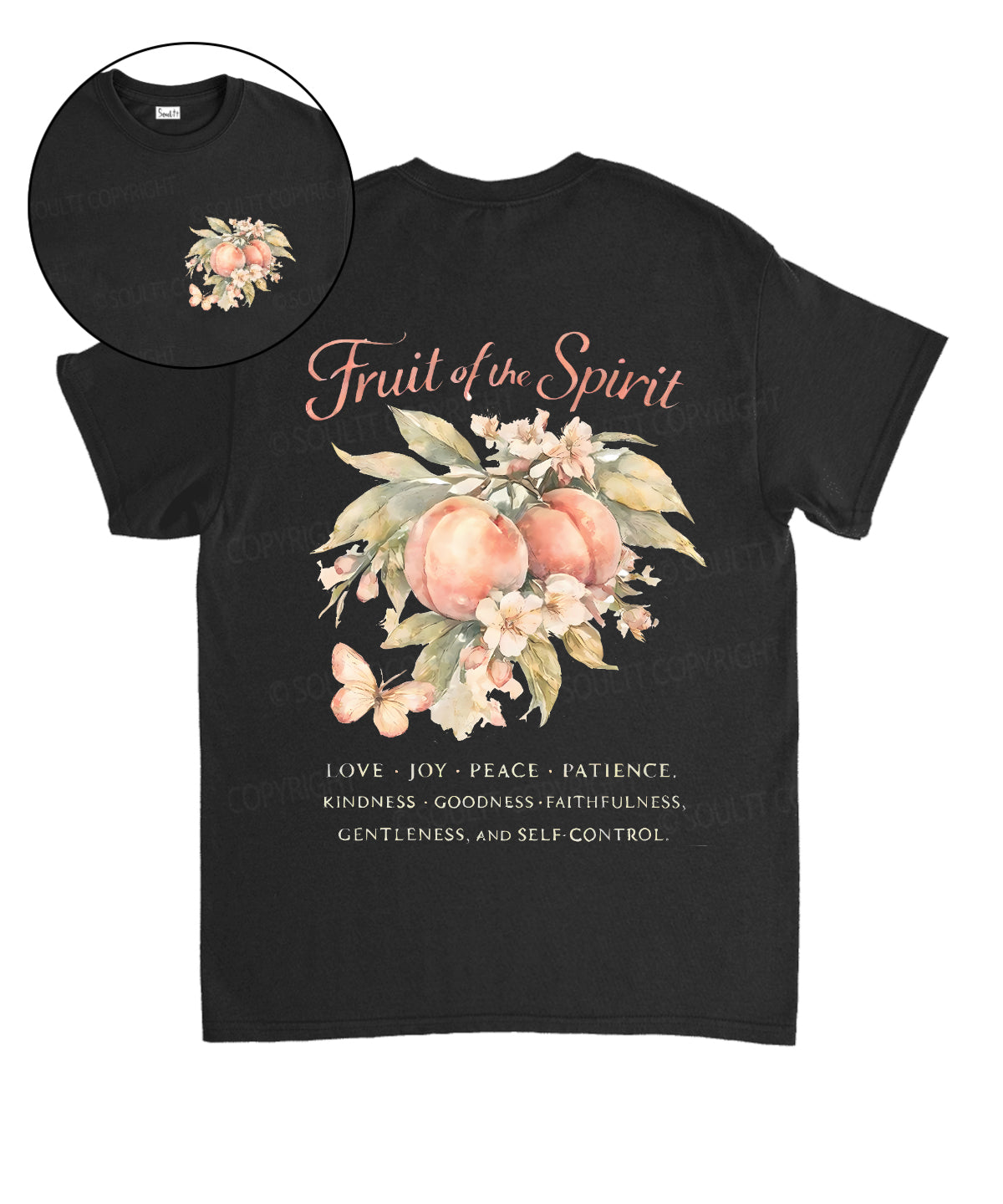 Fruit Of The Spirit Double Sided Unisex Cotton Christian T-Shirt